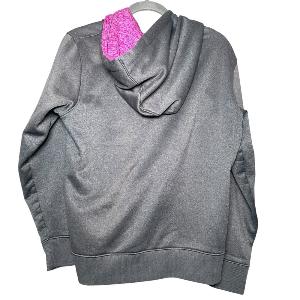 Under Armour Large Hoodie Sweatshirt Top UA Sweaters Pink Grey Casual Athleisure - Picture 5 of 11